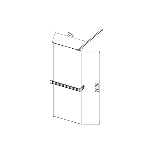 Душевая перегородка VinceaWalk-In HR VSW-4HR800CLG, 800x2000, брашированное золото, стекло прозрачно Душевая перегородка VinceaWalk-In HR VSW-4HR800CLG, 800x2000, брашированное золото, стекло прозрачно