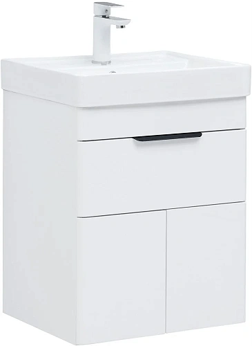 Тумба под раковину Aquanet Ирис new 50 белый глянец (1 ящик, 2 дверцы) 00310147 Тумба под раковину Aquanet Ирис new 50 белый глянец (1 ящик, 2 дверцы) 00310147