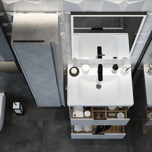 Тумба под раковину BRIZ Чикаго т18-60 под раковину Грэйс 241-03-18060-15 00 БТН светло -серый Тумба под раковину BRIZ Чикаго т18-60 под раковину Грэйс 241-03-18060-15 00 БТН светло -серый