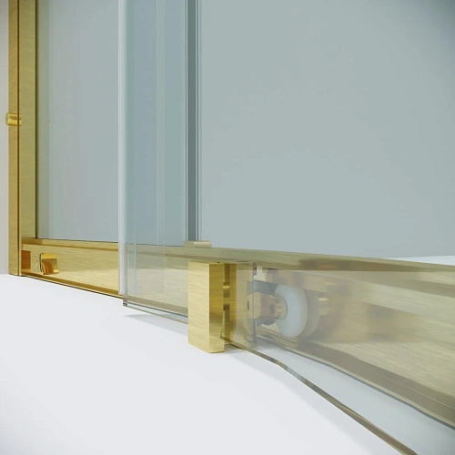 Душевой уголок GROSSMAN Cosmo 301.K33.02.9090.32.00 (90x90x195) полукруг,раздвижн,золото сатин,стекло прозрач Душевой уголок GROSSMAN Cosmo 301.K33.02.9090.32.00 (90x90x195) полукруг,раздвижн,золото сатин,стекло прозрач