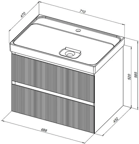 Тумба под раковину Aquanet Альтера 70 белый матовый 00337155 подвесная Тумба под раковину Aquanet Альтера 70 белый матовый 00337155 подвесная
