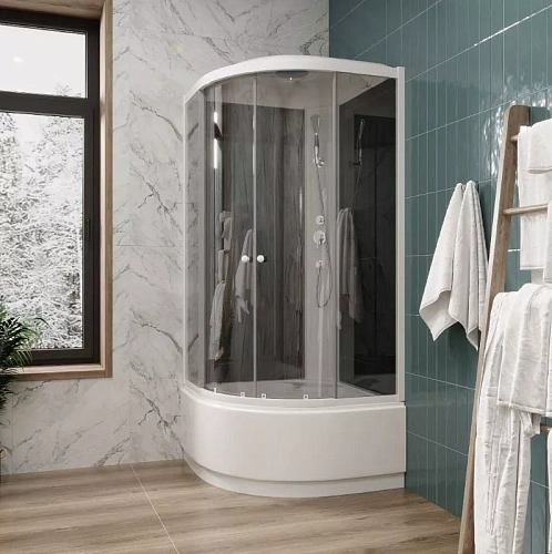 Душевая кабина Parly EC1021 1000x1000 профиль белый, стекло тонированное Душевая кабина Parly EC1021 1000x1000 профиль белый, стекло тонированное