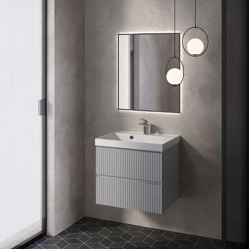 Тумба под раковину AQUAme AQM900160GM S1 подвесная 60 см серый Тумба под раковину AQUAme AQM900160GM S1 подвесная 60 см серый