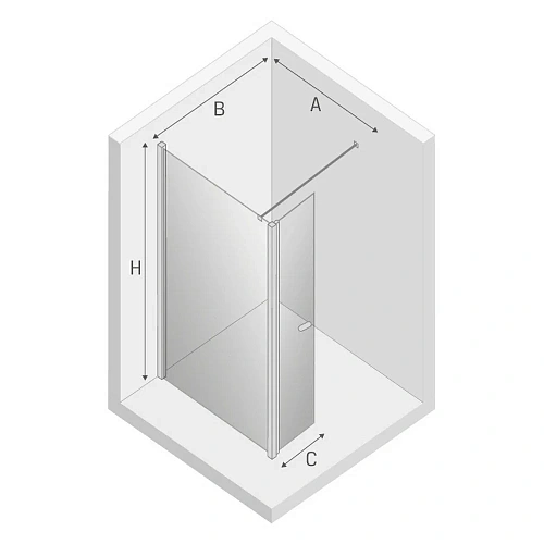 Душевая перегородка NEW TRENDY NEW SOLEO 80x195 K-0341 (хром) Душевая перегородка NEW TRENDY NEW SOLEO 80x195 K-0341 (хром)