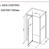 Душевой уголок Black&White S818 BG (1000х800х1950) 8181000G Душевой уголок Black&White S818 BG (1000х800х1950) 8181000G