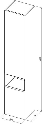 Шкаф-пенал Allen Brau Infinity 35 1.21009.CGM R олива матовый Шкаф-пенал Allen Brau Infinity 35 1.21009.CGM R олива матовый