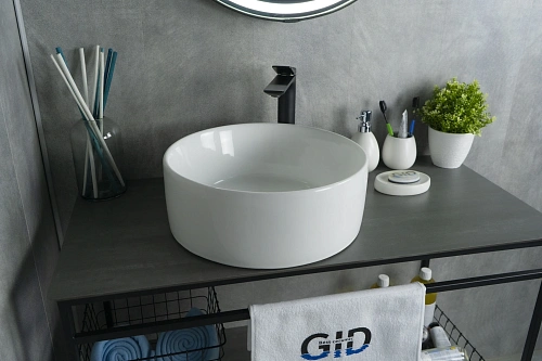 Раковина Gid N9011 51105 накладная белая 40x40x15 Раковина Gid N9011 51105 накладная белая 40x40x15