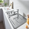 Кухонная мойка Grohe K400+ из нержавеющей стали с корзинчатым вентилем, 31568SD0, левая/правая Кухонная мойка Grohe K400+ из нержавеющей стали с корзинчатым вентилем, 31568SD0, левая/правая