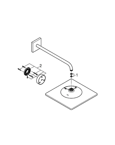 Верхний душ GROHE Rainshower 310 SmartConnect с душевым кронштейном, хром (26642000) Верхний душ GROHE Rainshower 310 SmartConnect с душевым кронштейном, хром (26642000)
