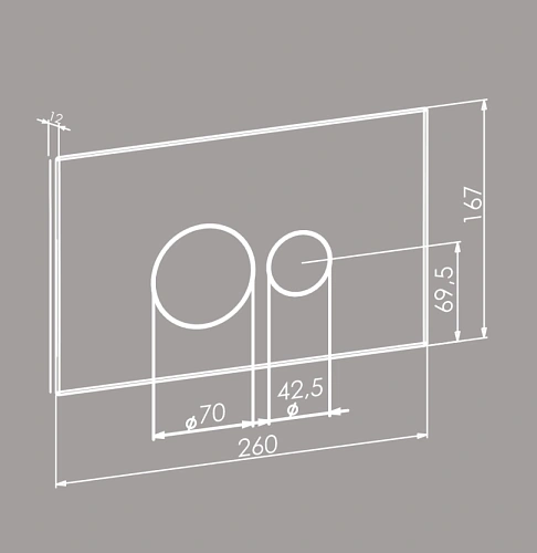 Клавиша смыва Boheme 668-MG пластик Matt Gold (для 666) Клавиша смыва Boheme 668-MG пластик Matt Gold (для 666)
