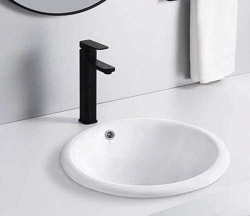 Раковина CeramaLux 1203 врезная, белый Раковина CeramaLux 1203 врезная, белый