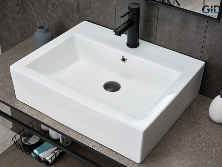 Раковина Gid N9157 51216 накладная белая 57x45.5x15.5