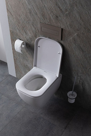 Унитаз подвесной Allen Brau Infinity 4.21004.20 с крышкой, белый глянец