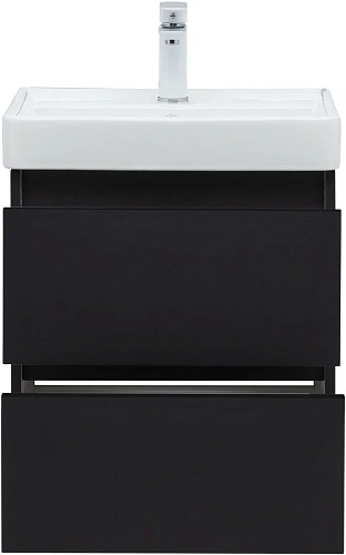 Тумба под раковину Aquanet Вега 2.0 50 черный 00337952 подвесная Тумба под раковину Aquanet Вега 2.0 50 черный 00337952 подвесная