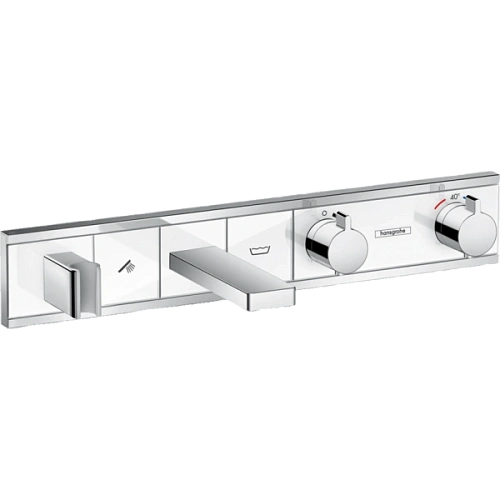 Смеситель для ванны hansgrohe RainSelect с 2 потребителями термостатический, хром 15359400 Смеситель для ванны hansgrohe RainSelect с 2 потребителями термостатический, хром 15359400