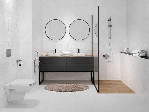 Плитка керамическая Cersanit Carly кирпичи светло-серый рельеф 29,8x59,8 CSL523 Плитка керамическая Cersanit Carly кирпичи светло-серый рельеф 29,8x59,8 CSL523