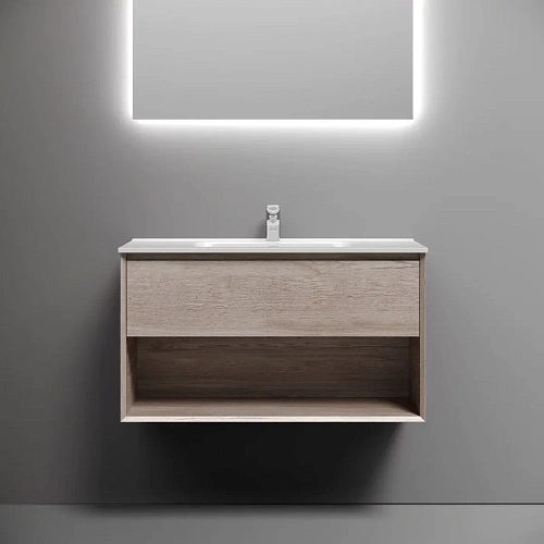 Тумба под раковину Sancos Marmi 1.0 MR1.090EG 890х445х520 дуб галифакс натуральный, подвесная Тумба под раковину Sancos Marmi 1.0 MR1.090EG 890х445х520 дуб галифакс натуральный, подвесная