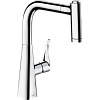 Картинка анонса товара «смеситель для кухни hansgrohe metris m71 220, eco, с вытяжным душем, 2jet, sbox 73823000, хром»