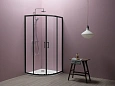 Душевой уголок Kolpa-San ECO QUAT TKP 80x80 UNI профиль черный, стекло прозрачное 515290