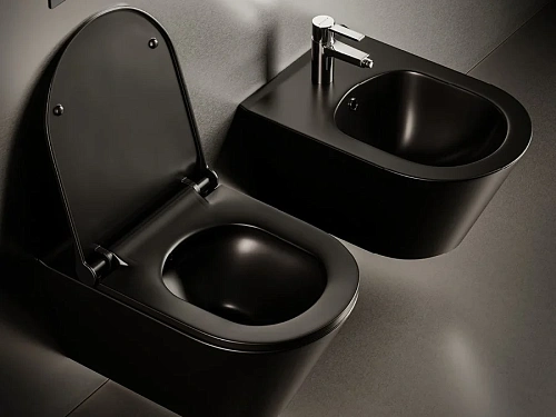 Биде подвесное Boheme Avva 974-B черный матовый Биде подвесное Boheme Avva 974-B черный матовый