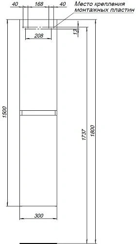 Шкаф-пенал Aquanet Нота New 30 00334207 дуб холден Шкаф-пенал Aquanet Нота New 30 00334207 дуб холден