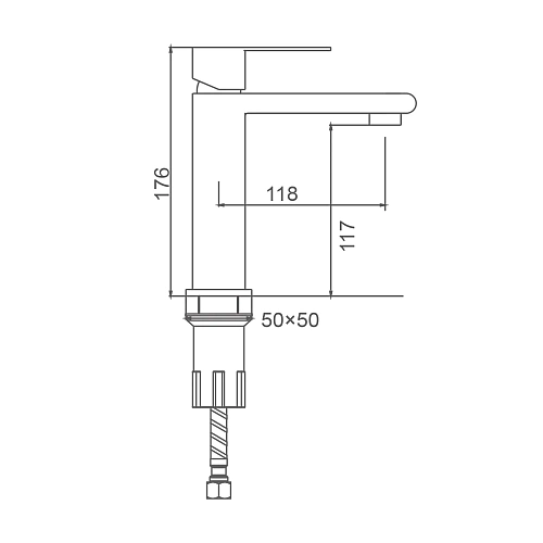 Смеситель для раковины Splenka S224.10.06, черный Смеситель для раковины Splenka S224.10.06, черный