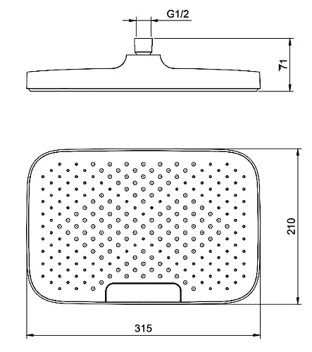 Верхний душ BERGES U1, хром, пластик 070011 Верхний душ BERGES U1, хром, пластик 070011