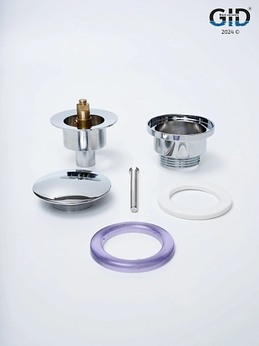 Донный клапан Gid универсальный G-36CH 76603K хром 7x7x10 Донный клапан Gid универсальный G-36CH 76603K хром 7x7x10