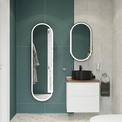 Комплект мебели STWORKI Берген 60 белая с темной столешницей, с раковиной на выбор 549464 Комплект мебели STWORKI Берген 60 белая с темной столешницей, с раковиной на выбор 549464