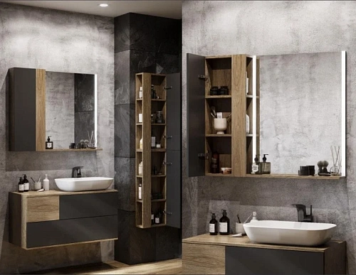 Шкаф Aquaton модуль Терра 35 дуб кантри, антрацит 1A247103TEKA0 Шкаф Aquaton модуль Терра 35 дуб кантри, антрацит 1A247103TEKA0