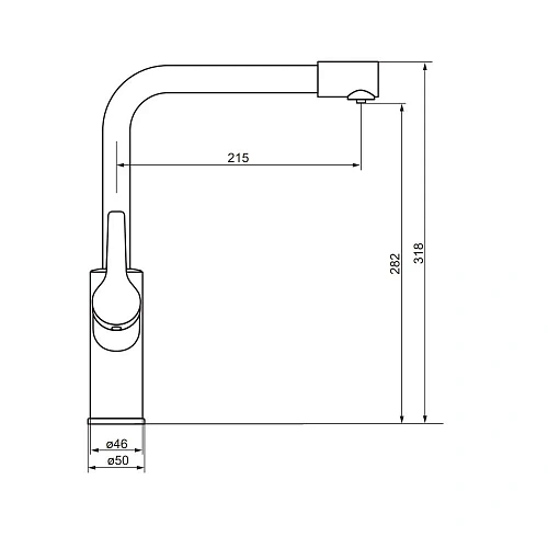 Смеситель для кухни Damixa Merkur 710771300 с каналом для фильтрованной воды, чёрный матовый Смеситель для кухни Damixa Merkur 710771300 с каналом для фильтрованной воды, чёрный матовый