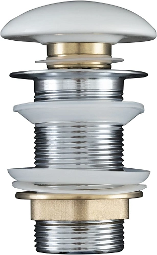 Донный клапан Aquanet белый, без перелива 00330950 Донный клапан Aquanet белый, без перелива 00330950