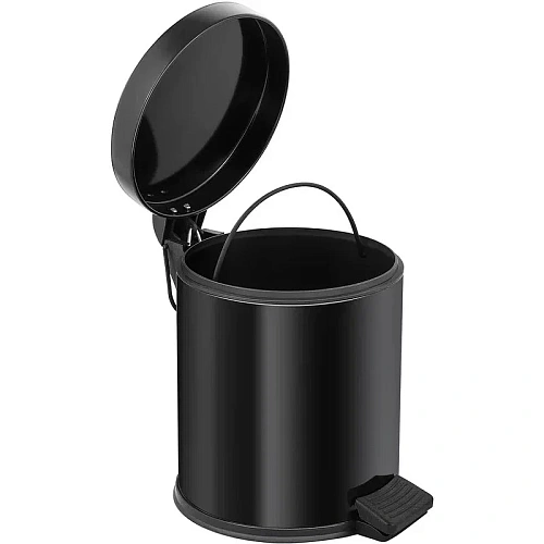 Корзина для мусора BERGES для мусора с педалью 5 л, черное 123001 Корзина для мусора BERGES для мусора с педалью 5 л, черное 123001