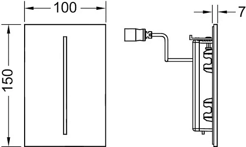 Клавиша смыва для писсуара TECEfilo, стекло, питание от сети 230 В электронная 9242060 Клавиша смыва для писсуара TECEfilo, стекло, питание от сети 230 В электронная 9242060