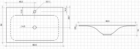 Раковина Vincea VCB-1F800W белая Раковина Vincea VCB-1F800W белая