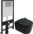 Комплект Унитаз подвесной STWORKI Ноттвиль SETK3104-2616 безободковый, с микролифтом, черный + Систе 587696 Комплект Унитаз подвесной STWORKI Ноттвиль SETK3104-2616 безободковый, с микролифтом, черный + Систе 587696