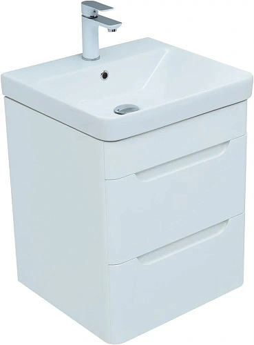 Тумба под раковину Aquanet София 50 белый глянец (2 ящика) 00274171 Тумба под раковину Aquanet София 50 белый глянец (2 ящика) 00274171