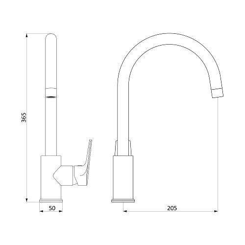 Смеситель для кухни Damixa Origin Balance 790720000 черный Смеситель для кухни Damixa Origin Balance 790720000 черный