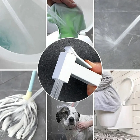 Гигиенический душ BOCH MANN RESIA BM10415 W CK-P11W из латуни, с шлангом 120 см, белый Гигиенический душ BOCH MANN RESIA BM10415 W CK-P11W из латуни, с шлангом 120 см, белый