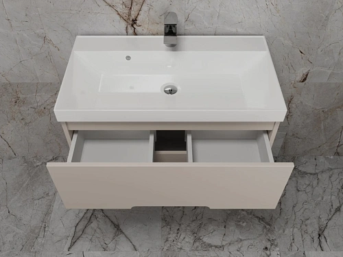 Тумба под раковину Style Line Матис 80, Classic 80, (2 ящика), крем, эмаль подвесная ЛС-00002308 Тумба под раковину Style Line Матис 80, Classic 80, (2 ящика), крем, эмаль подвесная ЛС-00002308