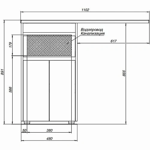 Тумба с раковиной Aquanet Токио 110 L белый (напольная, 1 ящик, 2 дверцы) 00239204 Тумба с раковиной Aquanet Токио 110 L белый (напольная, 1 ящик, 2 дверцы) 00239204
