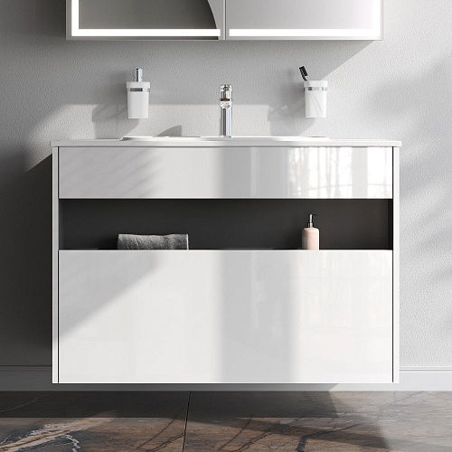 Тумба под раковину AM.PM Func M8FFUX1001WG pull-out, 100 см универсальная, белый Тумба под раковину AM.PM Func M8FFUX1001WG pull-out, 100 см универсальная, белый