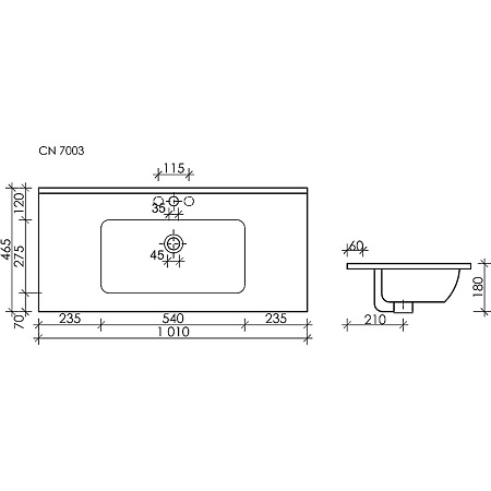 Раковина Ceramica Nova Element CN7003 белый Раковина Ceramica Nova Element CN7003 белый