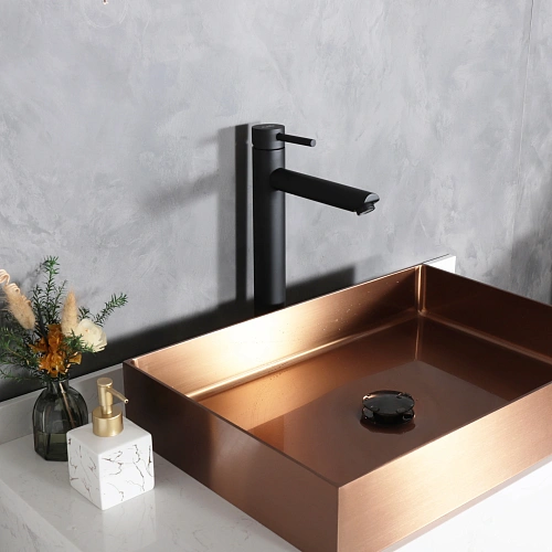 Смеситель для раковины Gid Berlin SS080-BM-D SS080BMD черный матовый Смеситель для раковины Gid Berlin SS080-BM-D SS080BMD черный матовый