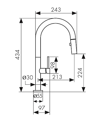 Смеситель для кухни Kaiser Merkur 26466 Смеситель для кухни Kaiser Merkur 26466