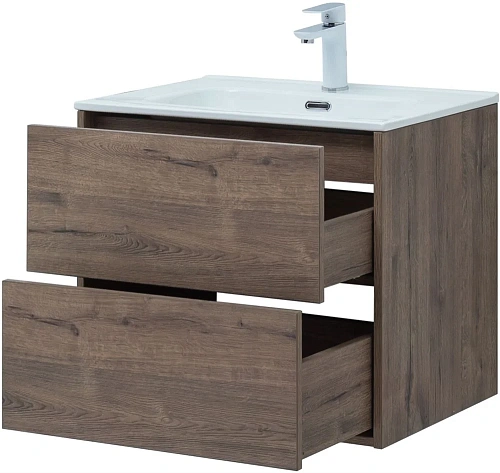 Тумба под раковину Aquanet Lino 60 (Flat) дуб веллингтон 00287541 Тумба под раковину Aquanet Lino 60 (Flat) дуб веллингтон 00287541
