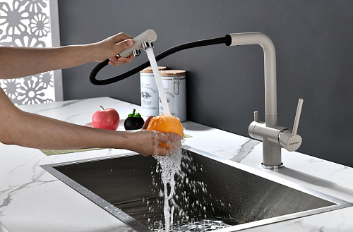 Смеситель для кухни Paulmark SERPENTINE бежевый Se213222-BE Смеситель для кухни Paulmark SERPENTINE бежевый Se213222-BE