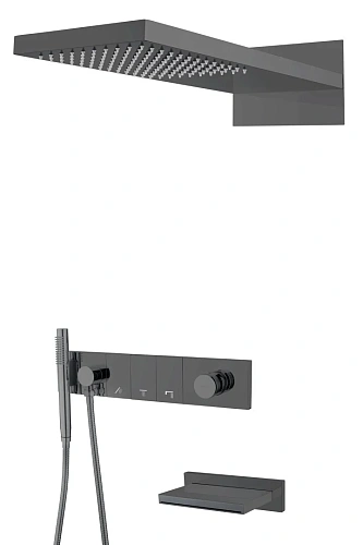 Душевая система Boheme ZODIAC Shine Gun Metal встраиваемая 132-2-SGM Душевая система Boheme ZODIAC Shine Gun Metal встраиваемая 132-2-SGM