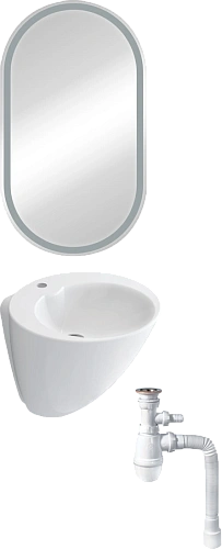 Раковина STWORKI Ноттвиль моноблок Ноттвиль 51 + Сифон для раковины Wirquin Минор с отводом для стир 560961 Раковина STWORKI Ноттвиль моноблок Ноттвиль 51 + Сифон для раковины Wirquin Минор с отводом для стир 560961