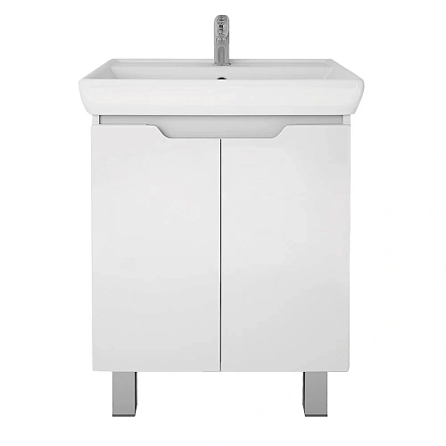 Тумба под раковину DREJA Q PLUS (D), 60 см, подвесная/напольная, 2 дверцы, с опорами, белый глянец 9 99.1004 Тумба под раковину DREJA Q PLUS (D), 60 см, подвесная/напольная, 2 дверцы, с опорами, белый глянец 9 99.1004